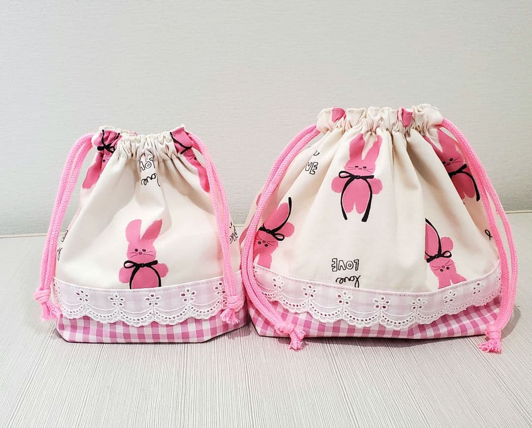 入園グッズ　５点セット　リバーシブル　うさぎ　ヌビキルト　入学　入園