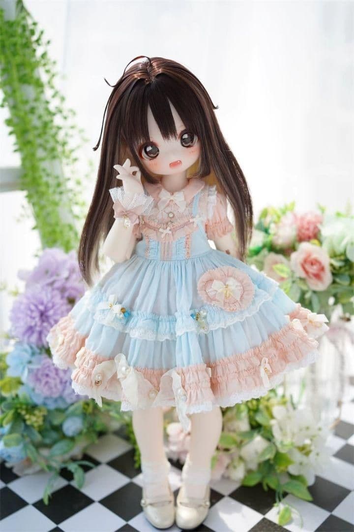 AS401 BJD 1/3 人形 ドール　用ウィッグ カツラ 耐熱 ハンドメイド