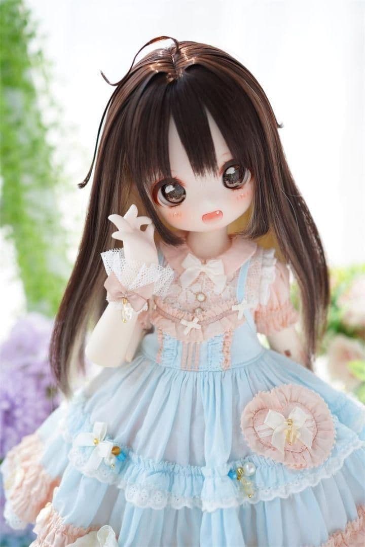 AS401 BJD 1/3 人形 ドール　用ウィッグ カツラ 耐熱 ハンドメイド