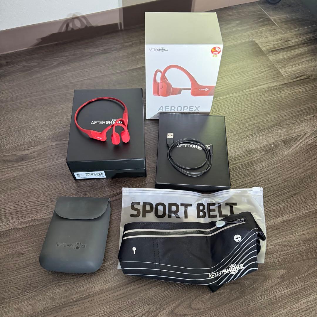 AFTERSHOKZ AEROPEX 骨伝導イヤホン Solar Red