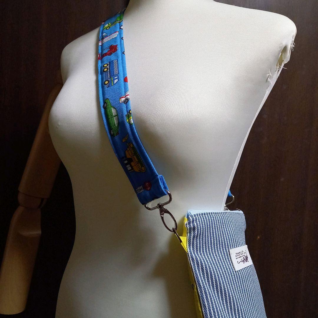 手作り☆4cm幅ショルダーベルト☆働く車&キルティング