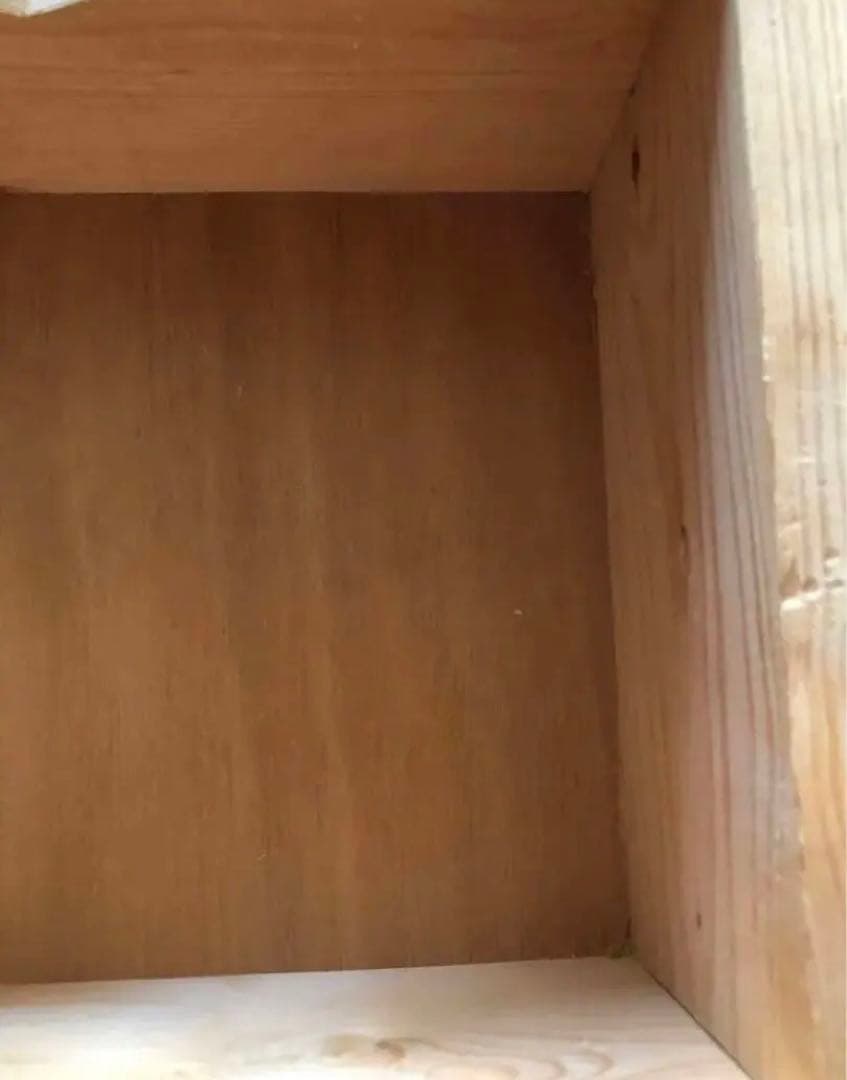 ハンドメイド カントリー家具、木製ハート型4段シェルフ 2収納付き