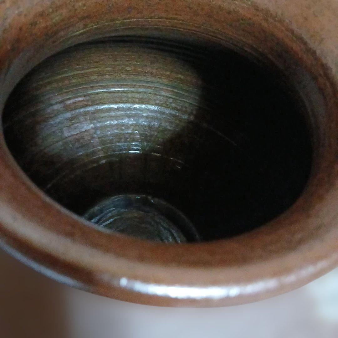 沖縄やちむん作家立体的な龍の壺