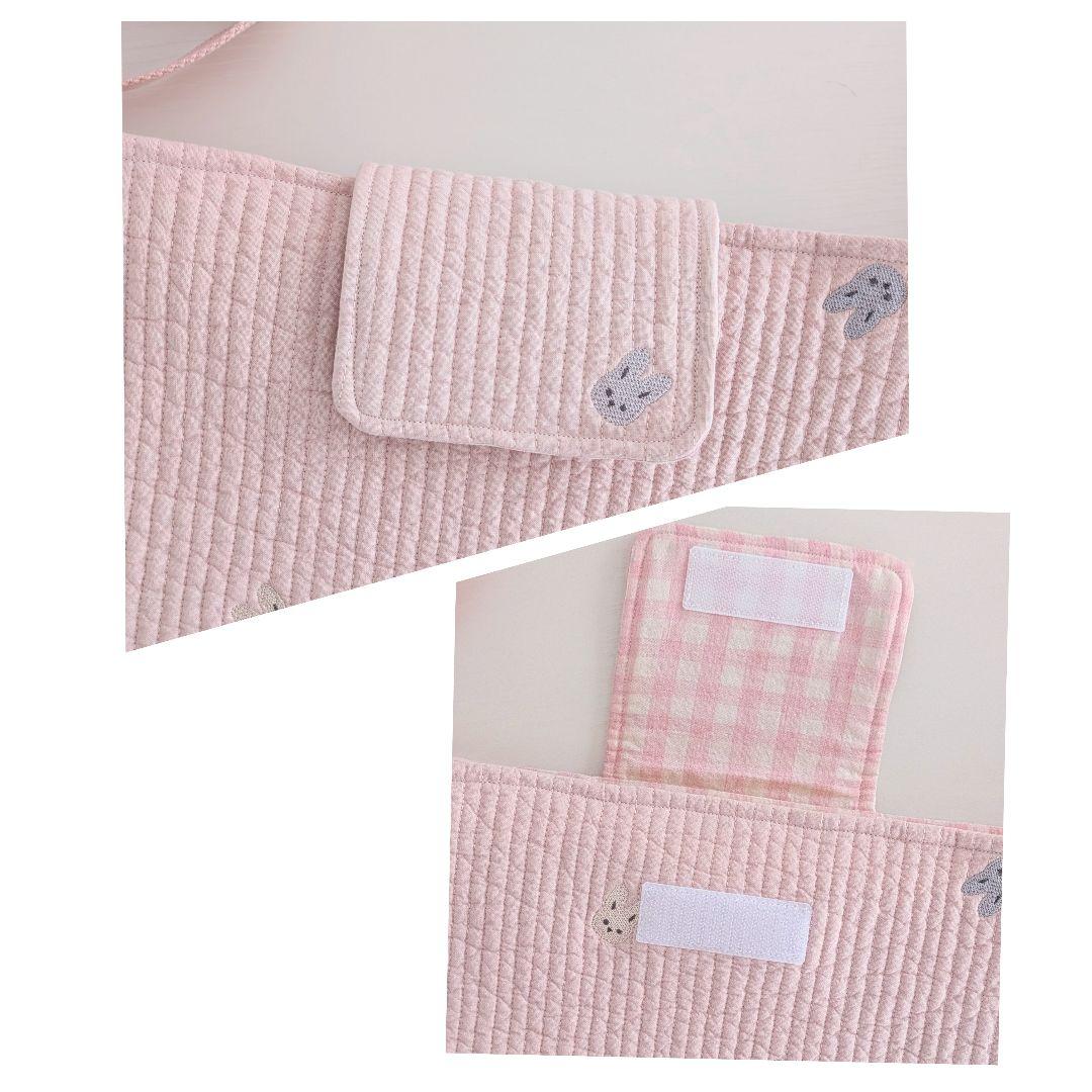 ハンドメイド　入園入学セット　うさぎ刺繍ヌビ　レッスンバック　上履き袋