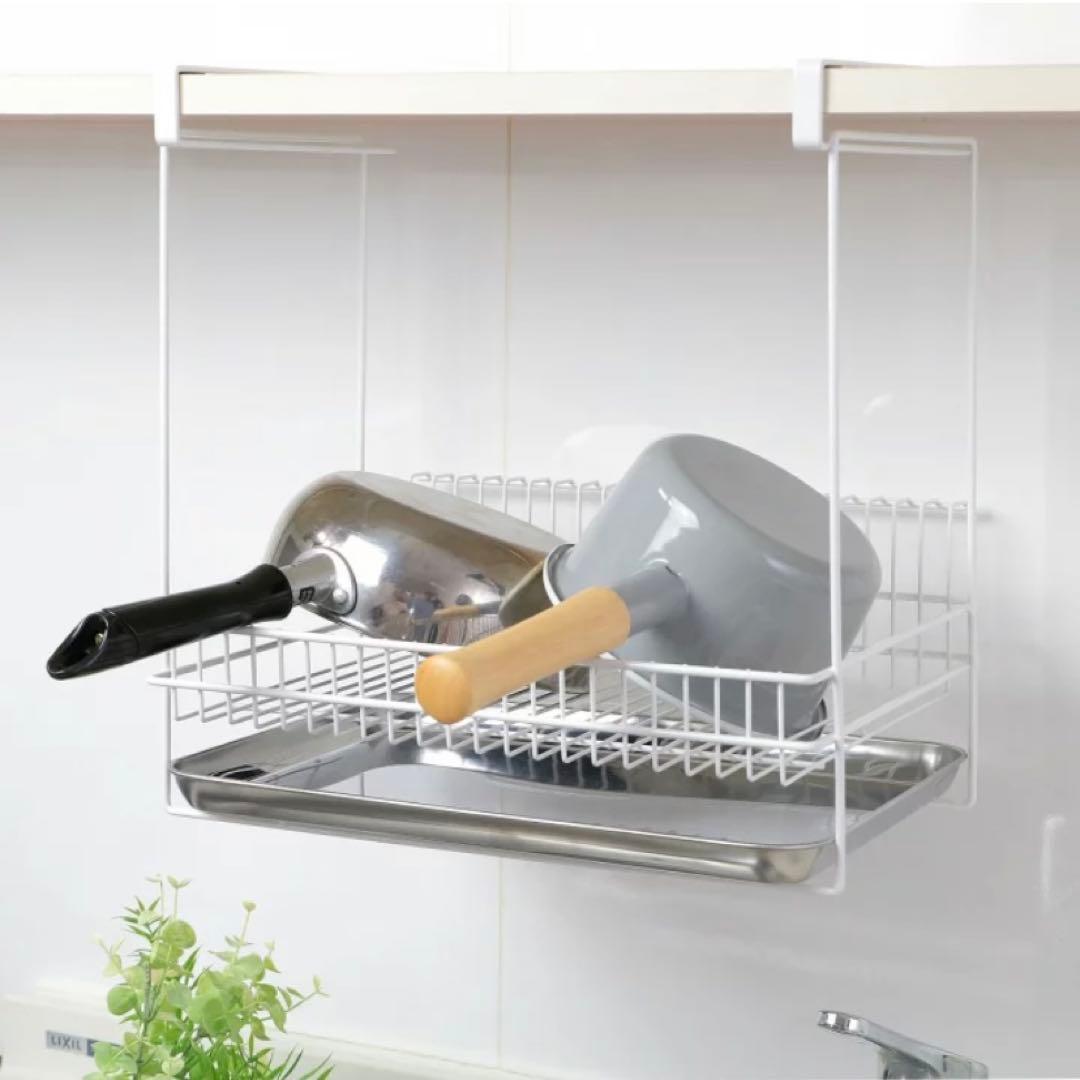 吊り戸棚水切りラック 大容量