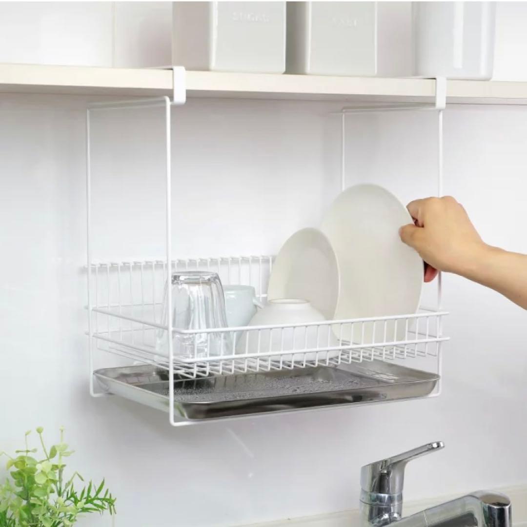 吊り戸棚水切りラック 大容量