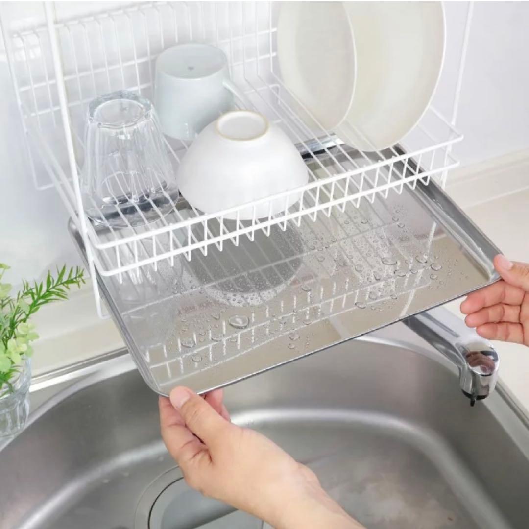 吊り戸棚水切りラック 大容量