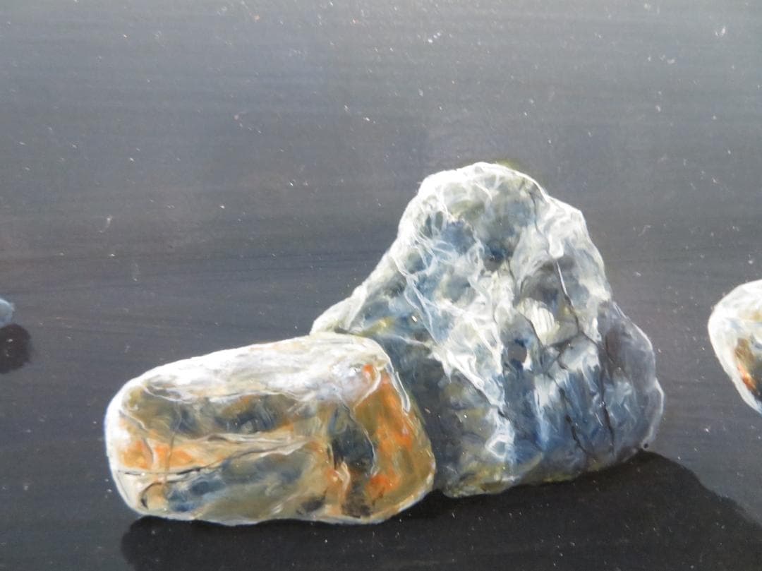 出口修　「夕ぐれと石」　油彩F6号　リアリズム　ローマ法皇絵画献納画家　１枚の繪