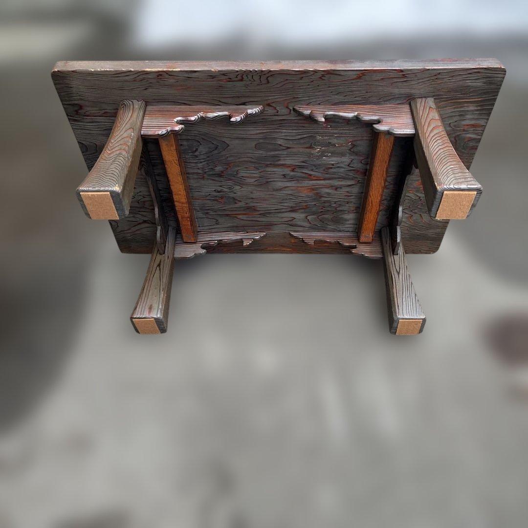 【極上杢目】天然木 座卓 屋久杉(推測) 無垢材 ローテーブル 希少 横91cm