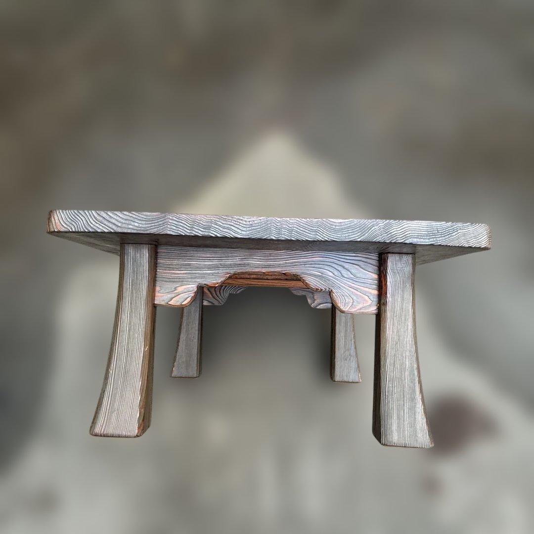 【極上杢目】天然木 座卓 屋久杉(推測) 無垢材 ローテーブル 希少 横91cm