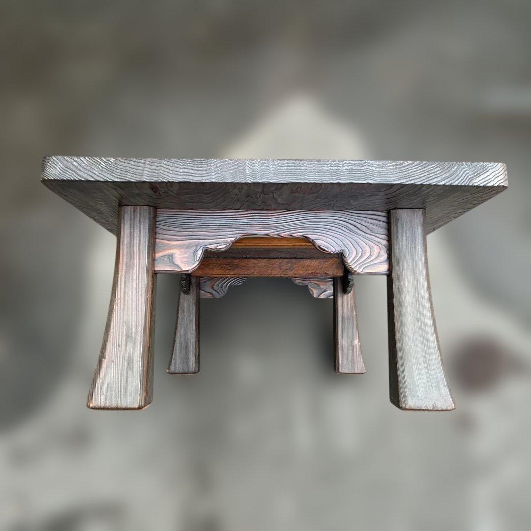 【極上杢目】天然木 座卓 屋久杉(推測) 無垢材 ローテーブル 希少 横91cm