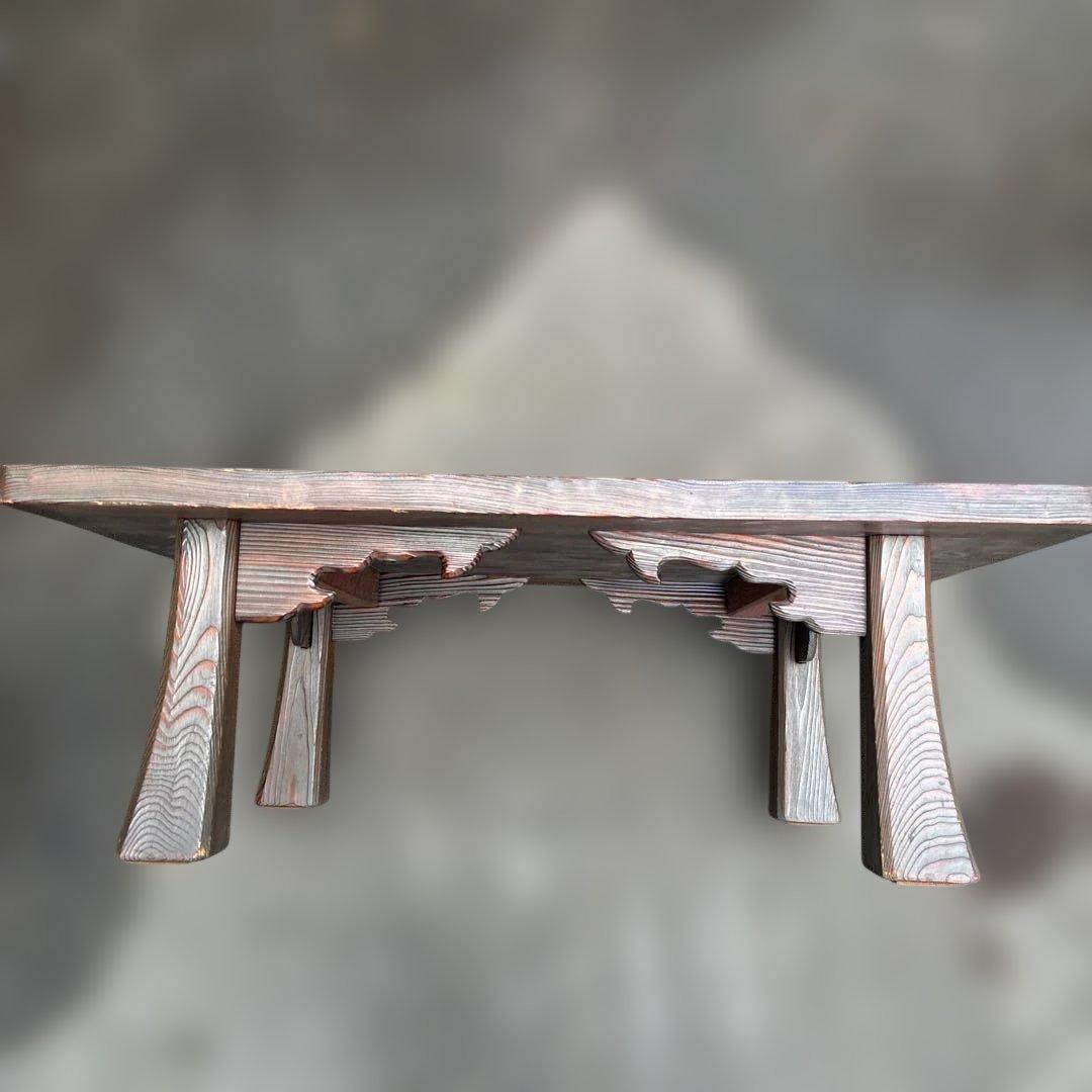 【極上杢目】天然木 座卓 屋久杉(推測) 無垢材 ローテーブル 希少 横91cm