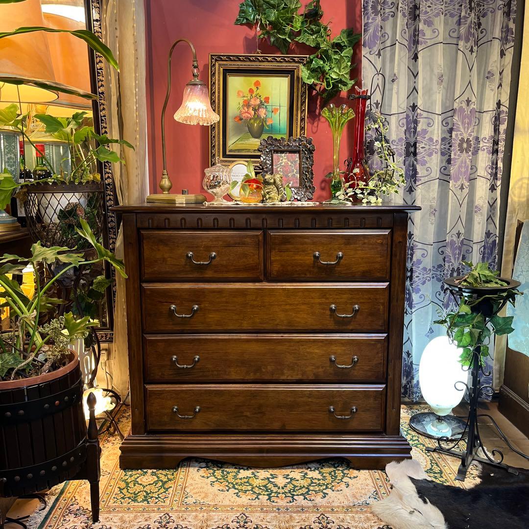 オールドアンティーク　ブリティッシュ　クラシカル　５DR ホールキャビネット