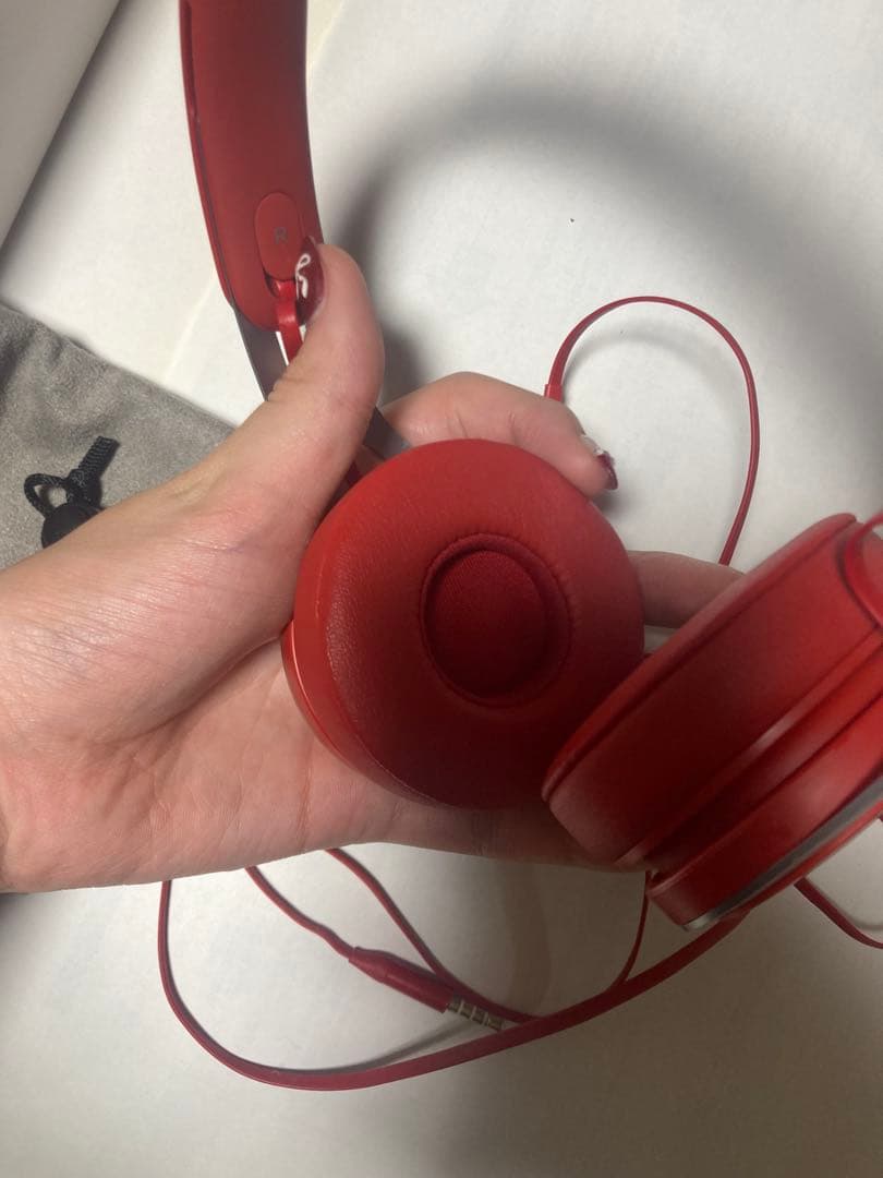 Beats 有線ヘッドホン　赤　箱付き