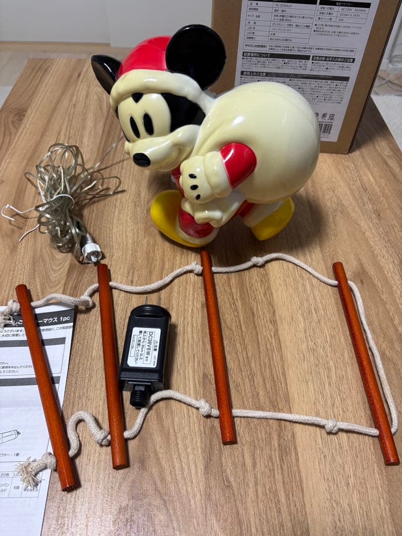 タカショー　イルミネーション　はしごミッキーマウス　クリスマス　ブローライト