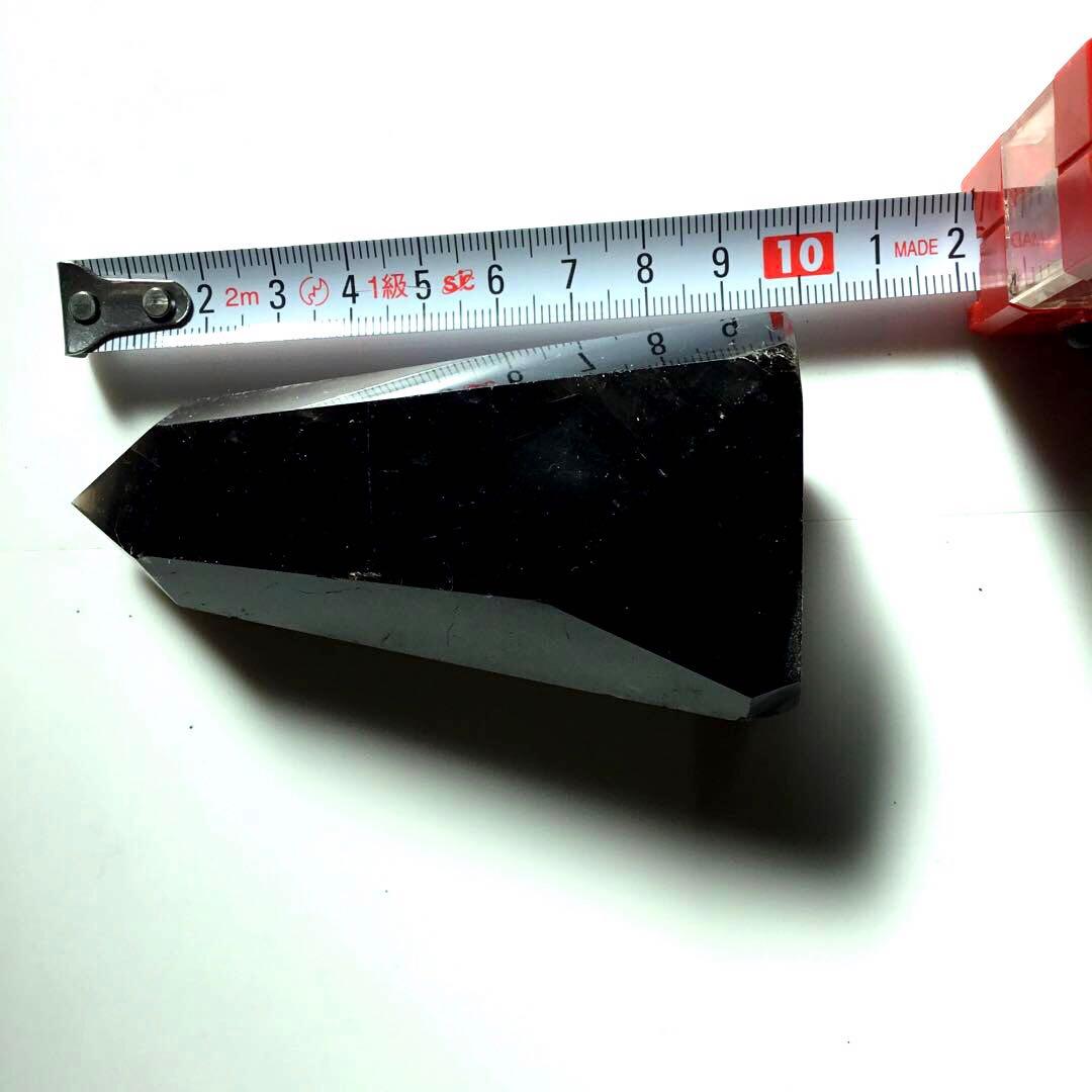 高品質モリオン(黒水晶)ポイント　チッベイ産　風水　厄除け　パワーストーン　置物