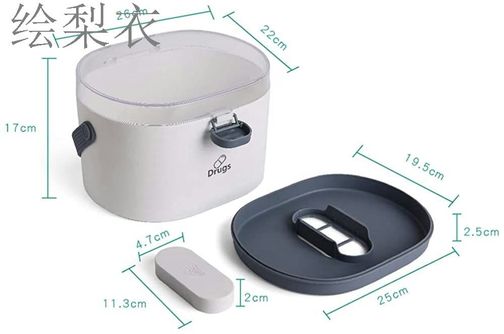 薬箱 ピルケース 救急箱 小型 可愛い おしゃれ ホワイト グリーン 手提げ付