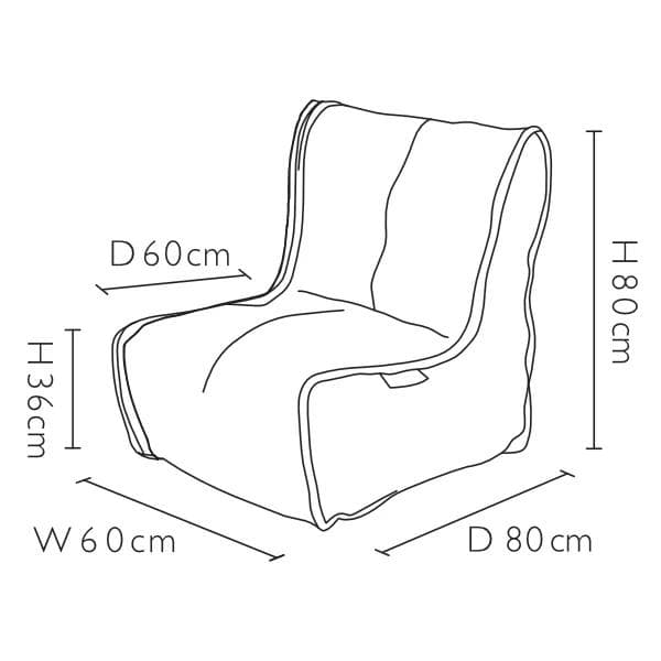 Ambient Lounge モジュラー グレー ビーズソファ 60cm幅 2