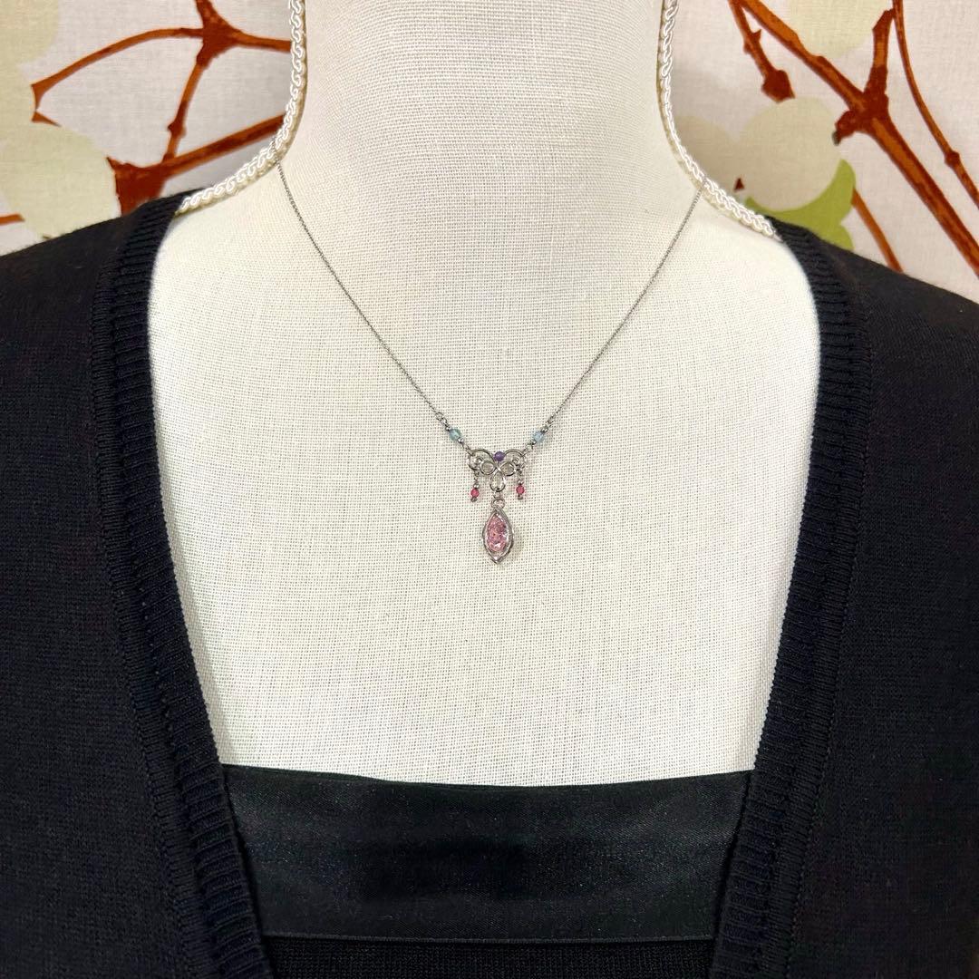 天然石ペリドット☆ワイヤーラップ ラッピング ジュエリー アート ネックレス S