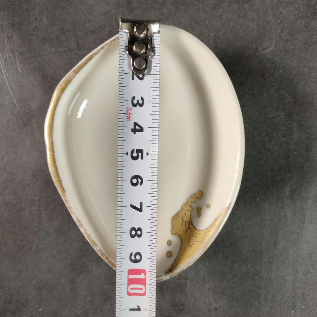 C10-1/金彩波文銘々皿 大皿10客・小皿10客/和食器/懐石料理/懐石道具