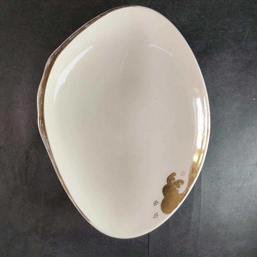 C10-1/金彩波文銘々皿 大皿10客・小皿10客/和食器/懐石料理/懐石道具