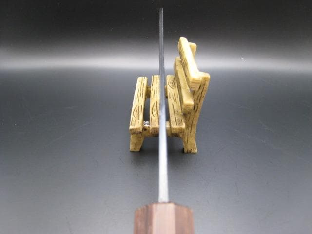 [新品未使用] 三徳包丁180mm 黒打ち仕上げ 白紙1号 ウエンジ 八角