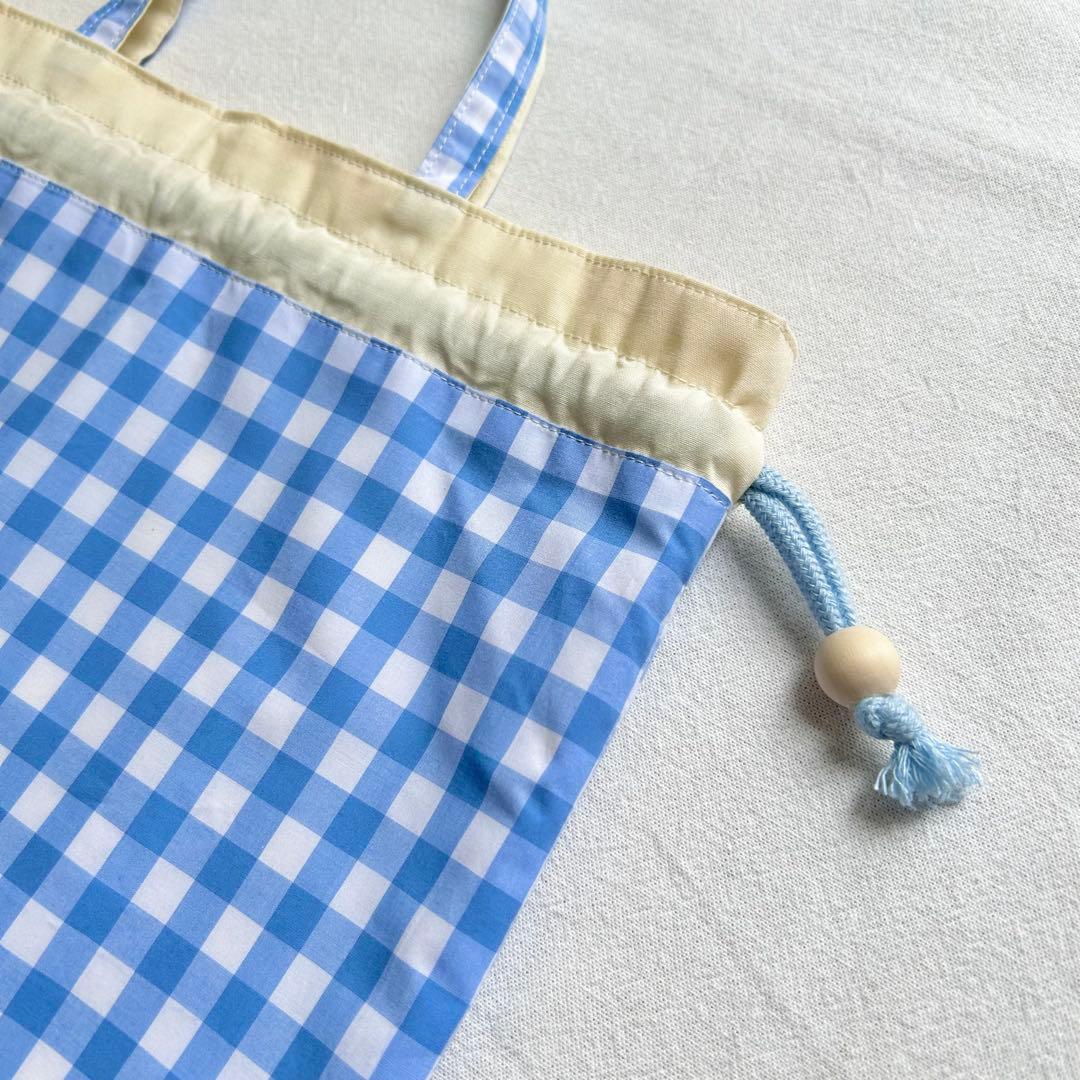 シャカシャカパーツ付き！　入園入学セット　ギンガムチェック　ブルー