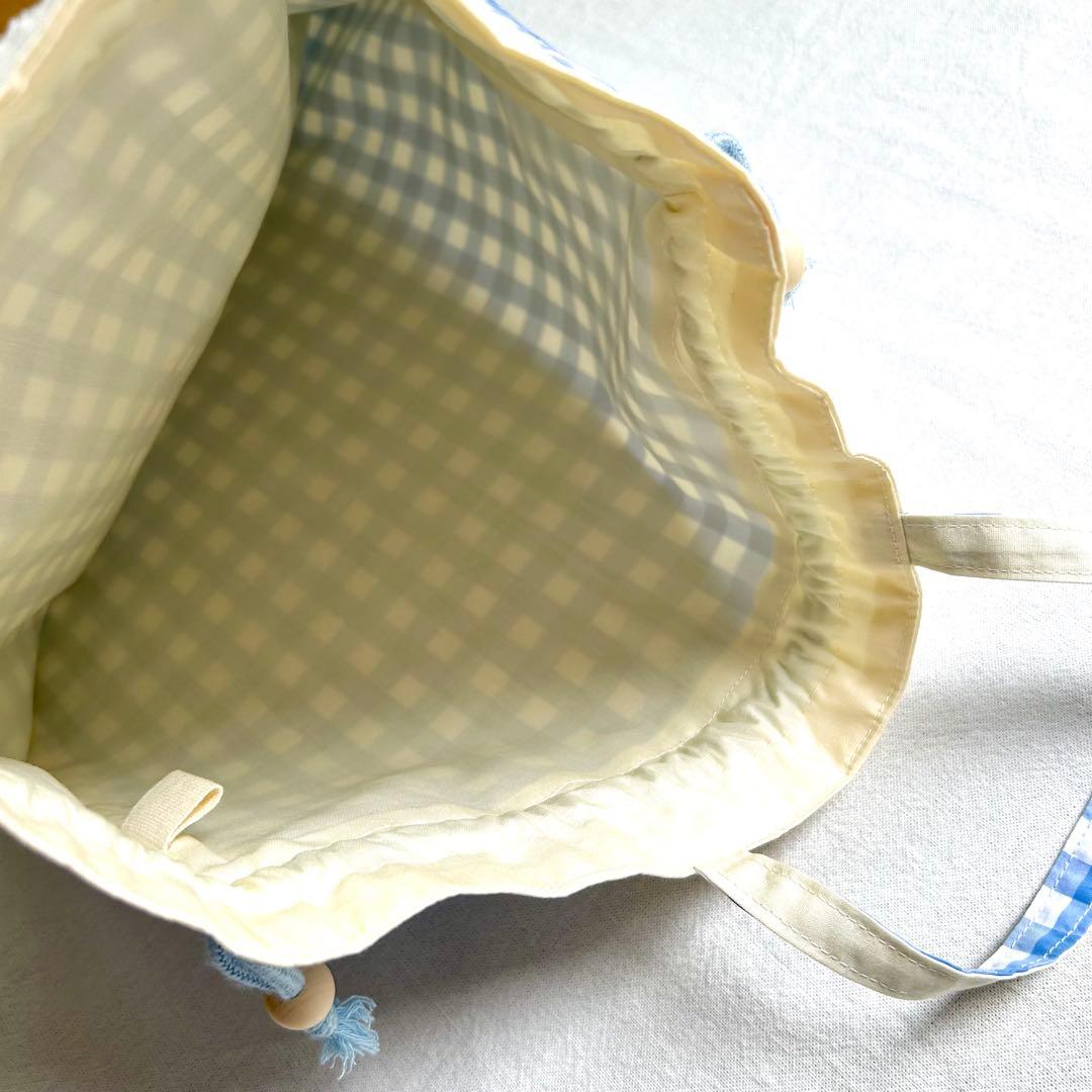 シャカシャカパーツ付き！　入園入学セット　ギンガムチェック　ブルー