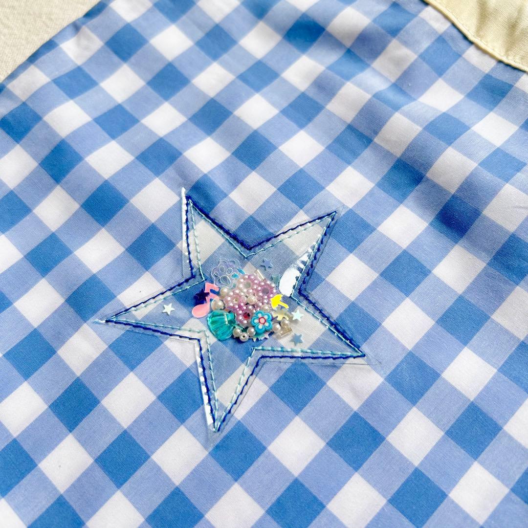 シャカシャカパーツ付き！　入園入学セット　ギンガムチェック　ブルー