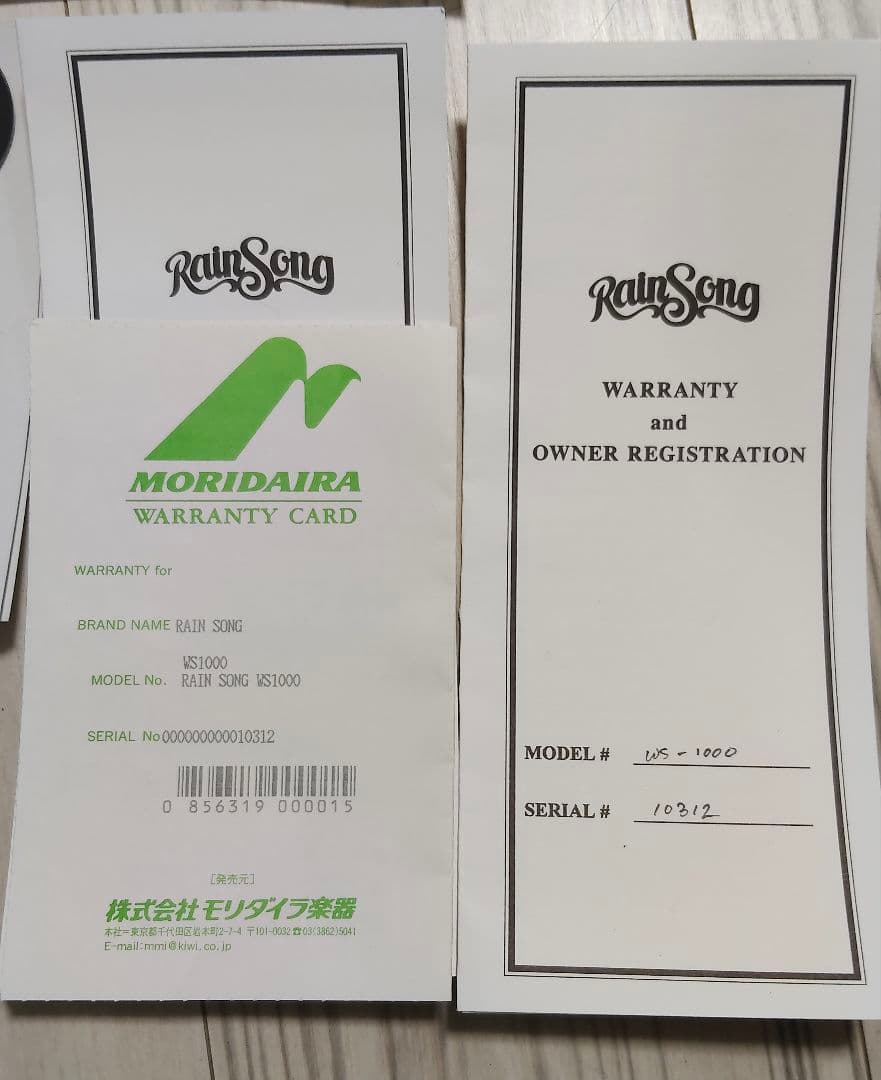 RainSong WS1000 N1 初期型 LR Baggs カーボンギター