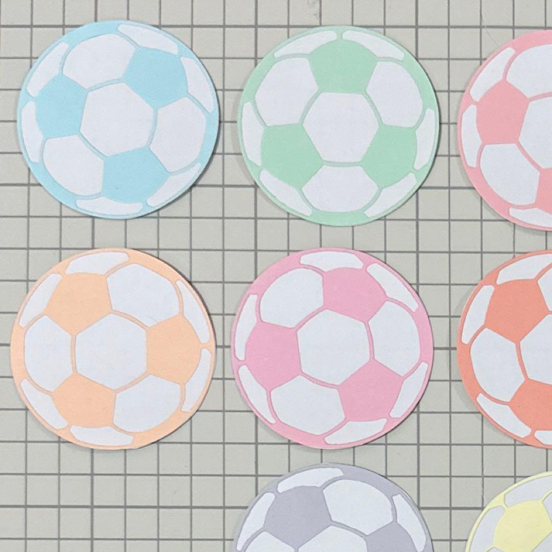 ma♡プロフ必読様　リクエスト商品　メッセージカード13枚サッカーボール100枚