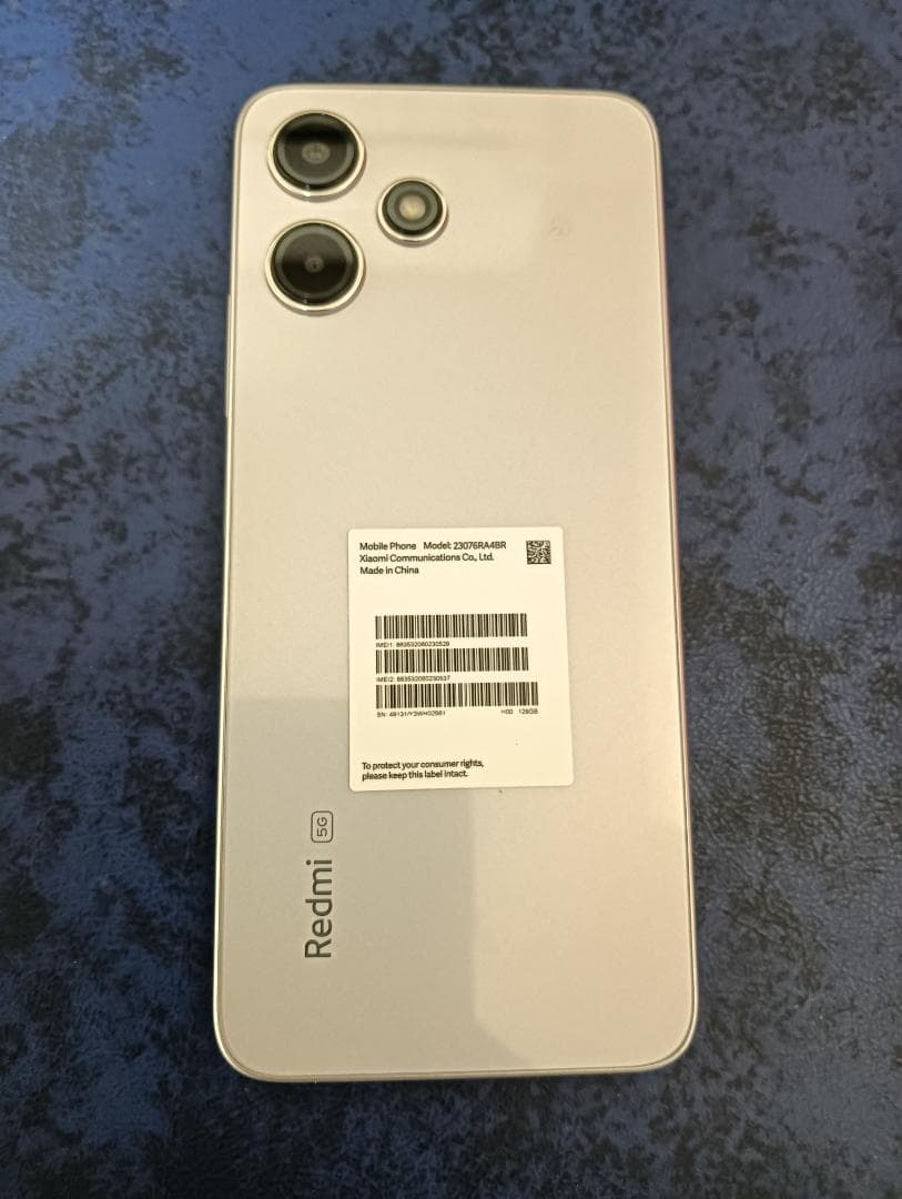 美品 Xiaomi SIMフリー Redmi 12 5G 4GB+128GB