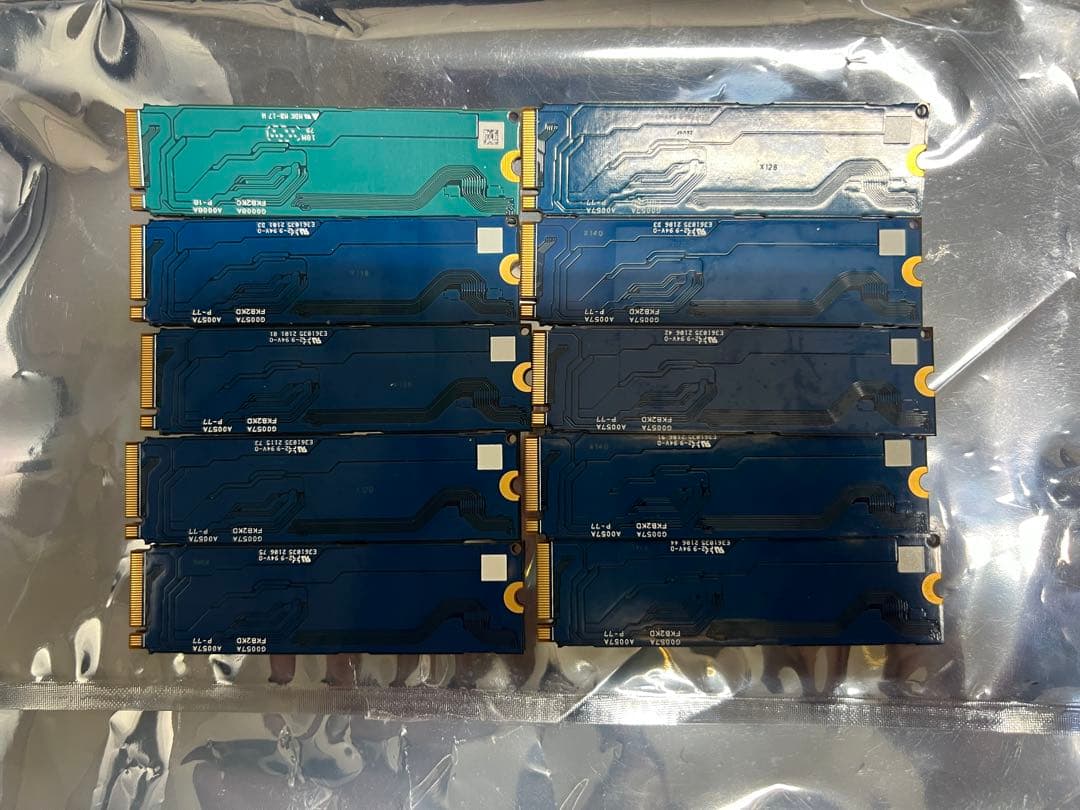 中古 M.2 NVMe SSD 256GB 10枚セット