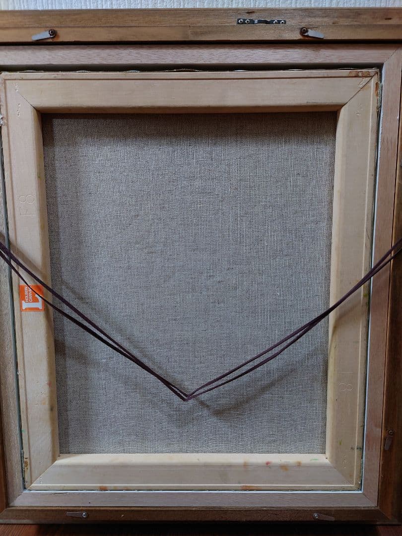 神社の油絵 絵画 油彩 F8サイズ