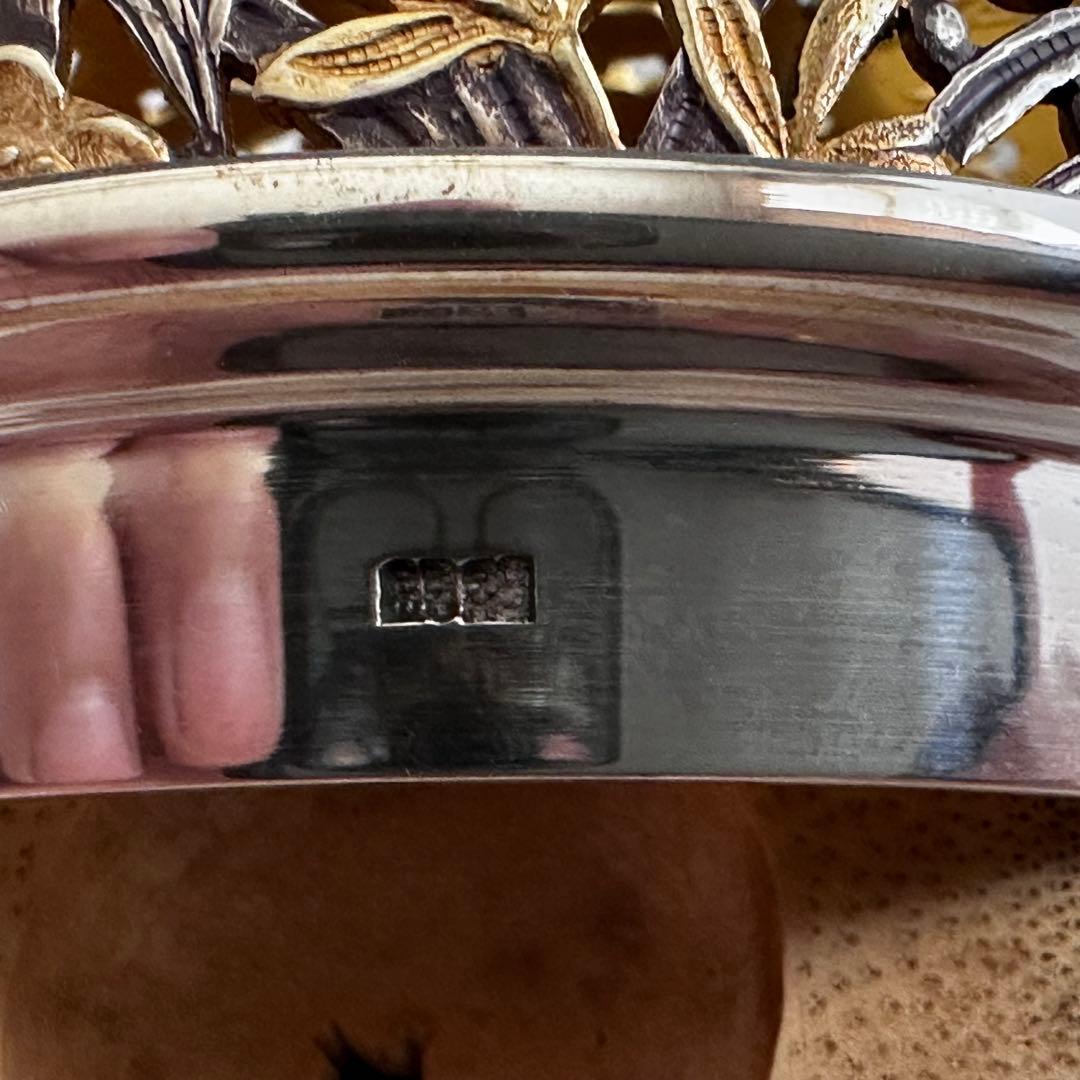 工芸品　赤絵　四君子図　香炉　五代　三浦竹泉　二重箱　信幸造純銀火舎　付　京焼