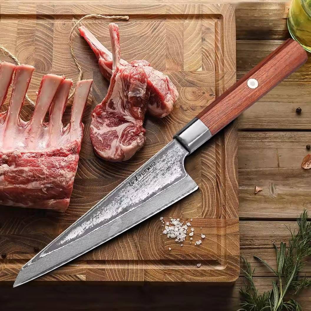 V金10号 67層ダマスカス 骨スキ 捌き ペティ 15cm 包丁 紫檀柄