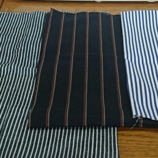 ネイビーストライプ♪リボンヘアバンド♪