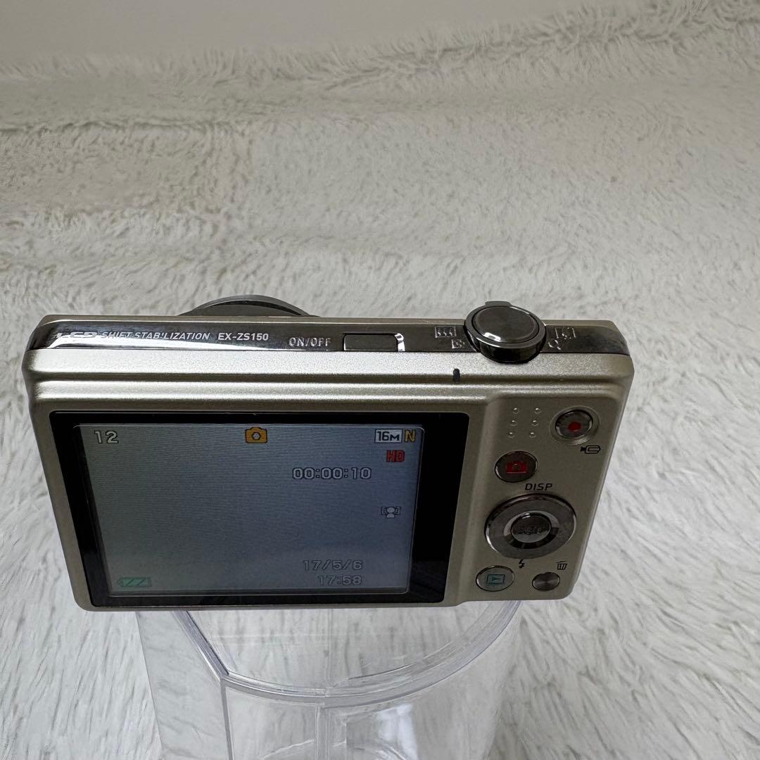 CASIO カメラ　EX-ZS150 箱　説明書　ゴールド　コンデジ　動作品