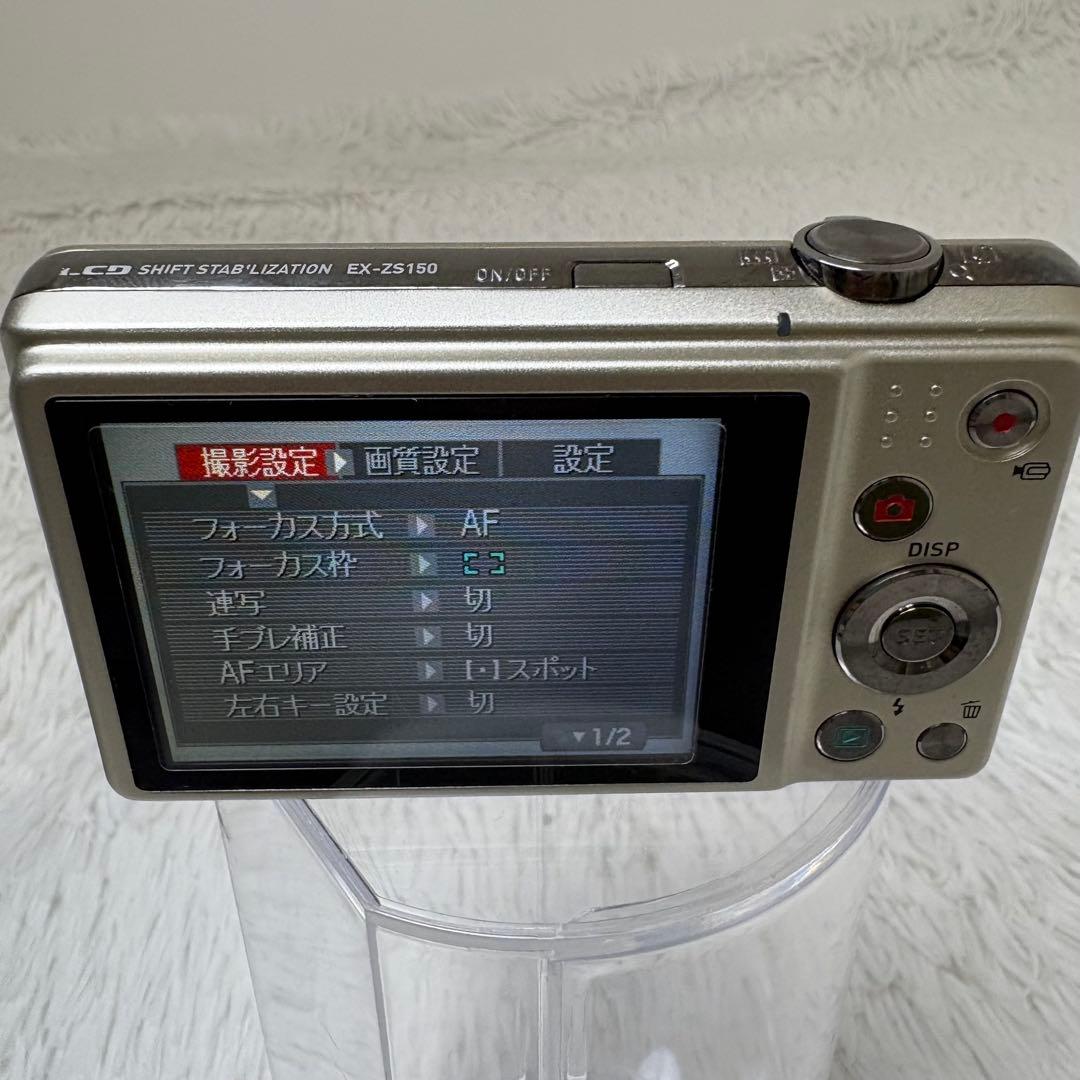 CASIO カメラ　EX-ZS150 箱　説明書　ゴールド　コンデジ　動作品