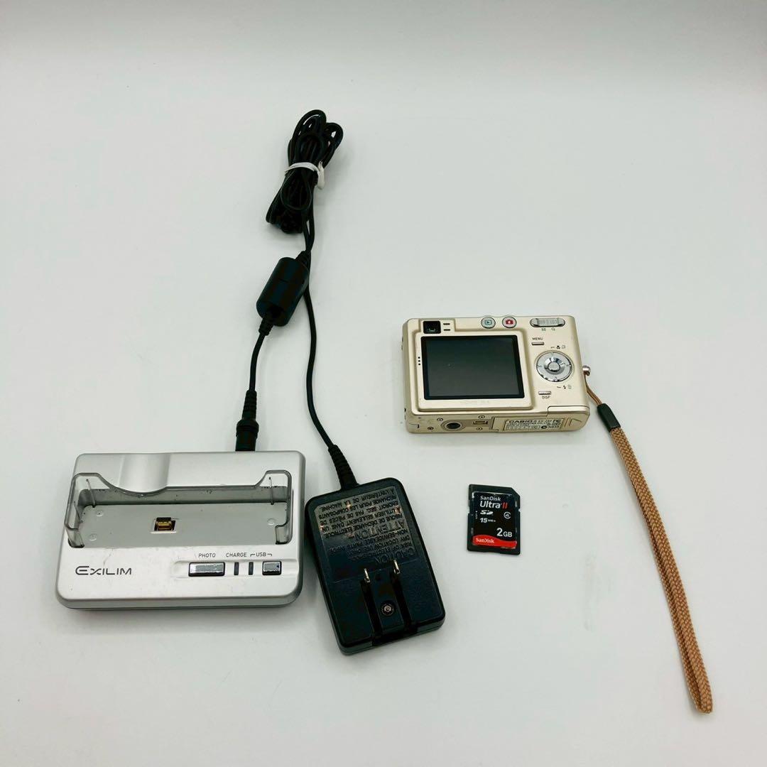 【動作品】CASIO EXILIM EX-Z40 ゴールド 充電スタンド付き