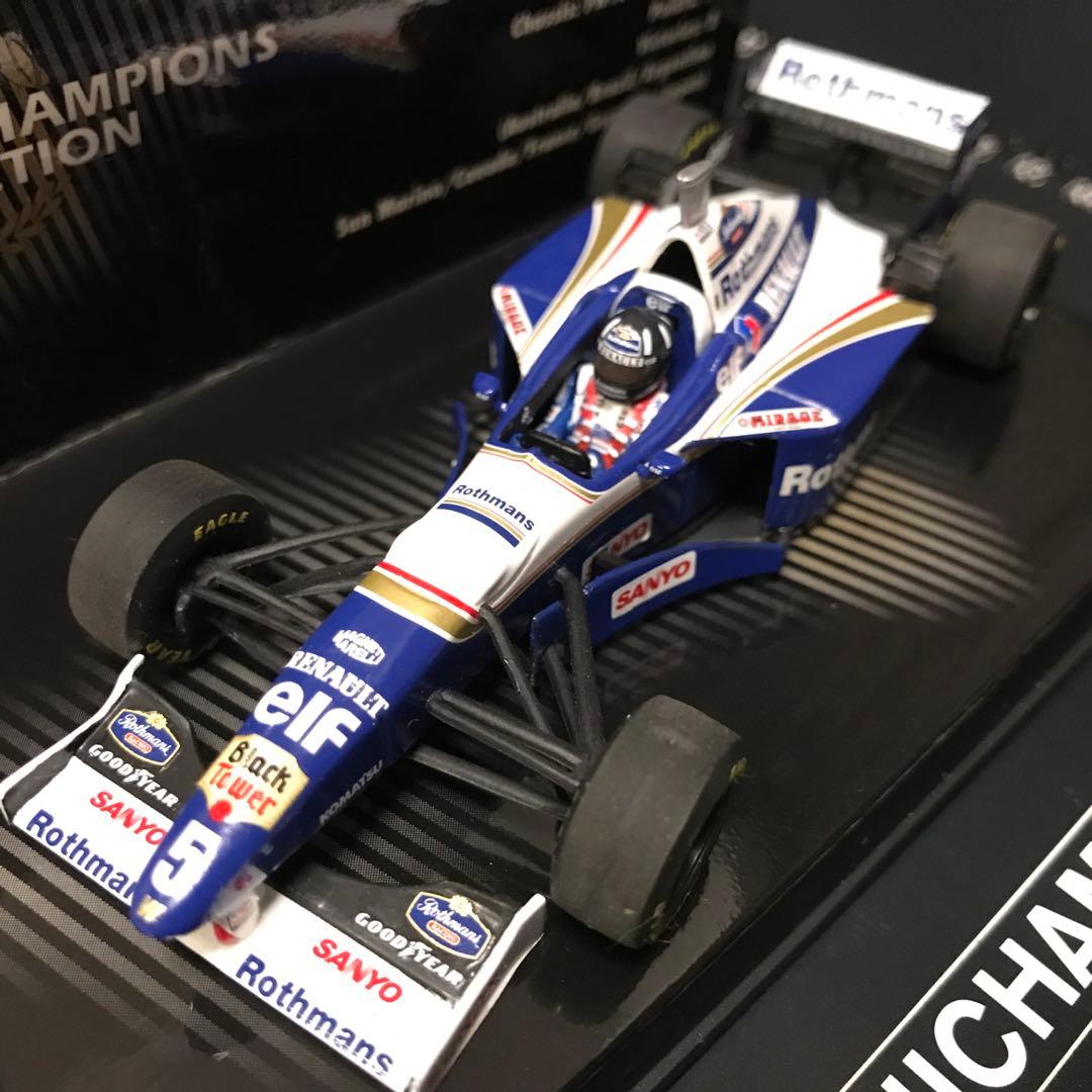 ミニチャンプス ウィリアムズ・ルノー FW18 デーモン・ヒル ロスマンズ仕様