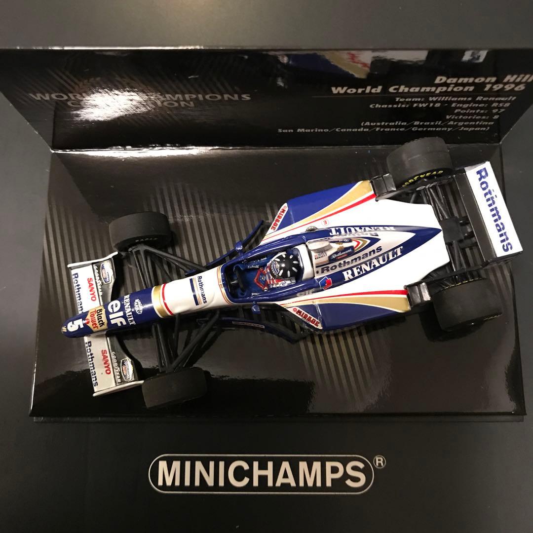 ミニチャンプス ウィリアムズ・ルノー FW18 デーモン・ヒル ロスマンズ仕様