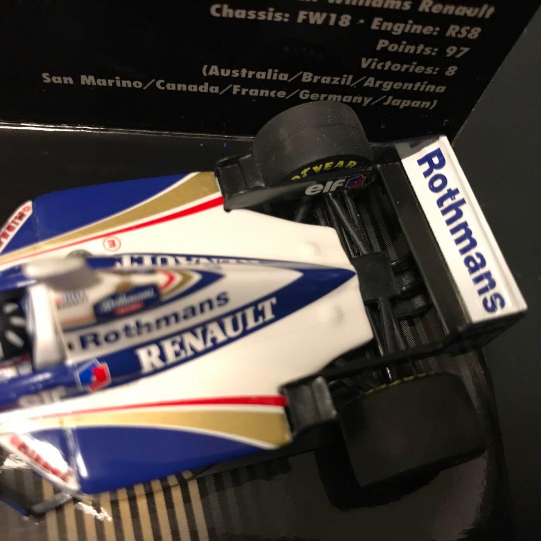 ミニチャンプス ウィリアムズ・ルノー FW18 デーモン・ヒル ロスマンズ仕様
