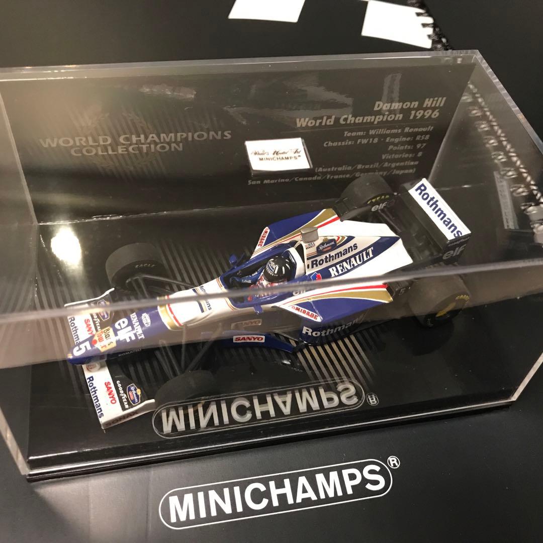 ミニチャンプス ウィリアムズ・ルノー FW18 デーモン・ヒル ロスマンズ仕様