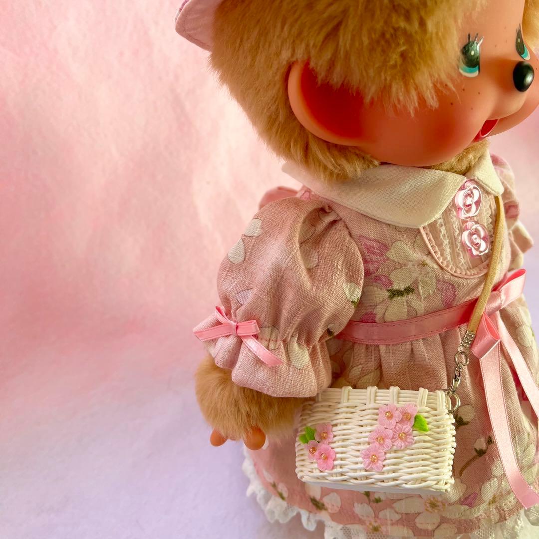 桜ワンピース Mサイズ モンチッチ ハンドメイド