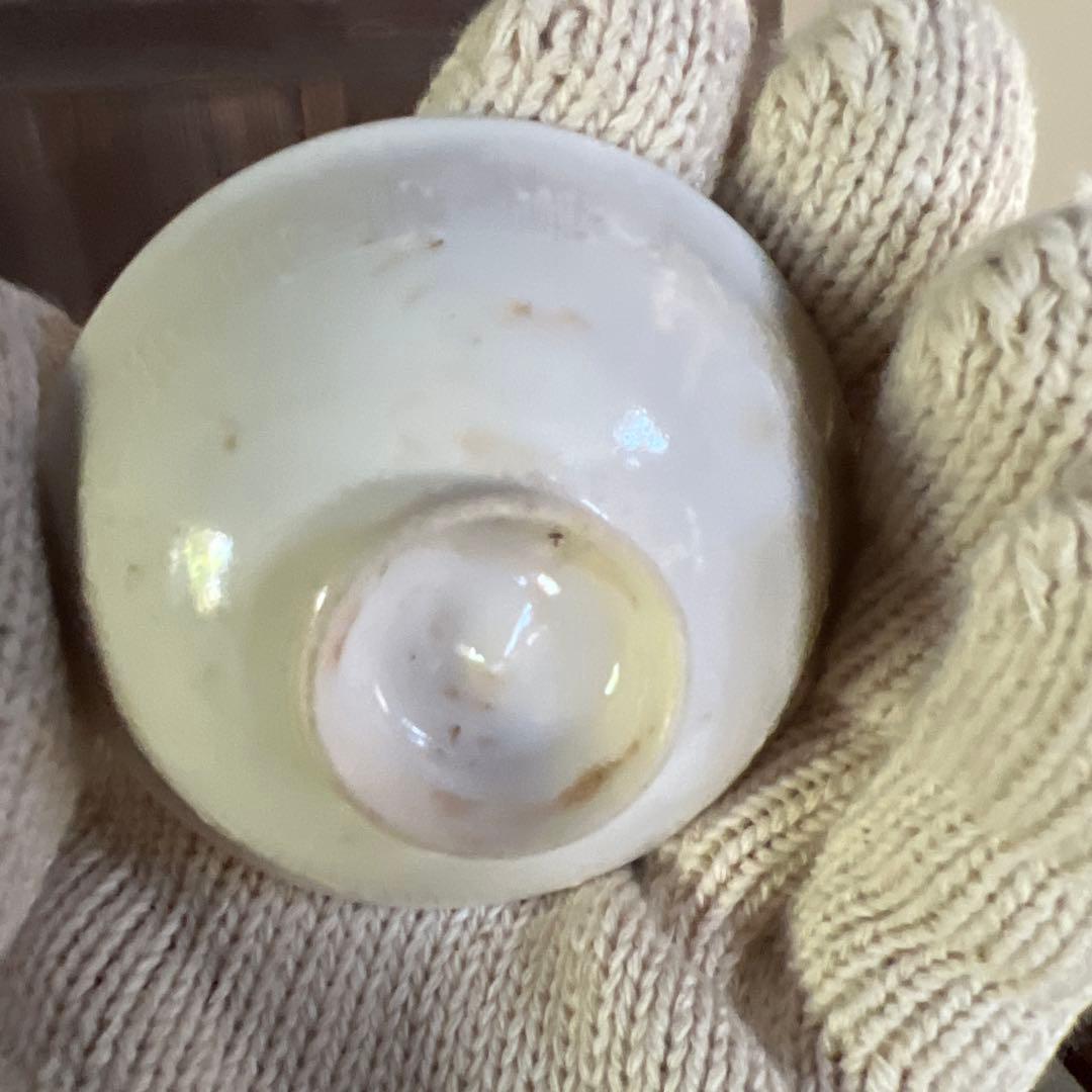 実家整理　古い白磁の蓋茶碗　五客　中国？