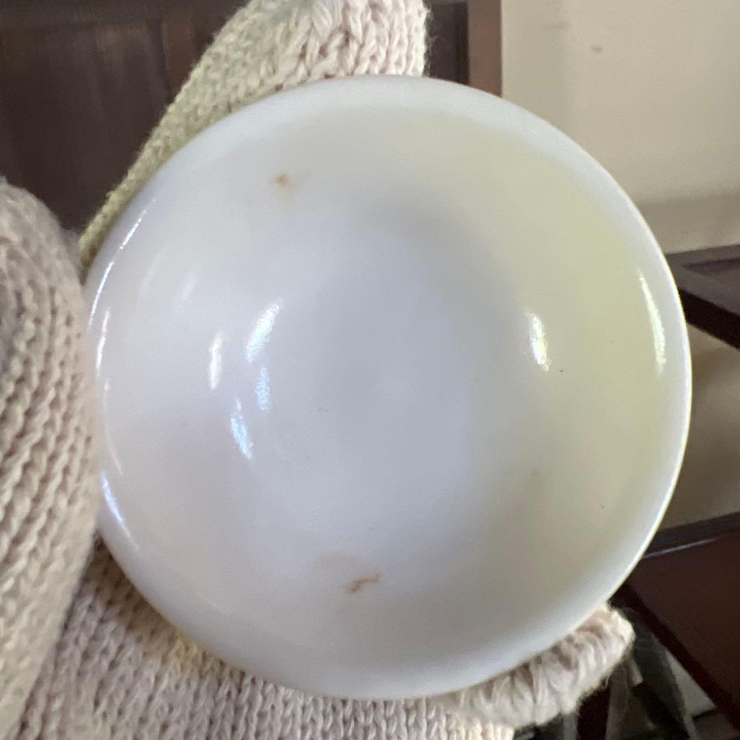 実家整理　古い白磁の蓋茶碗　五客　中国？