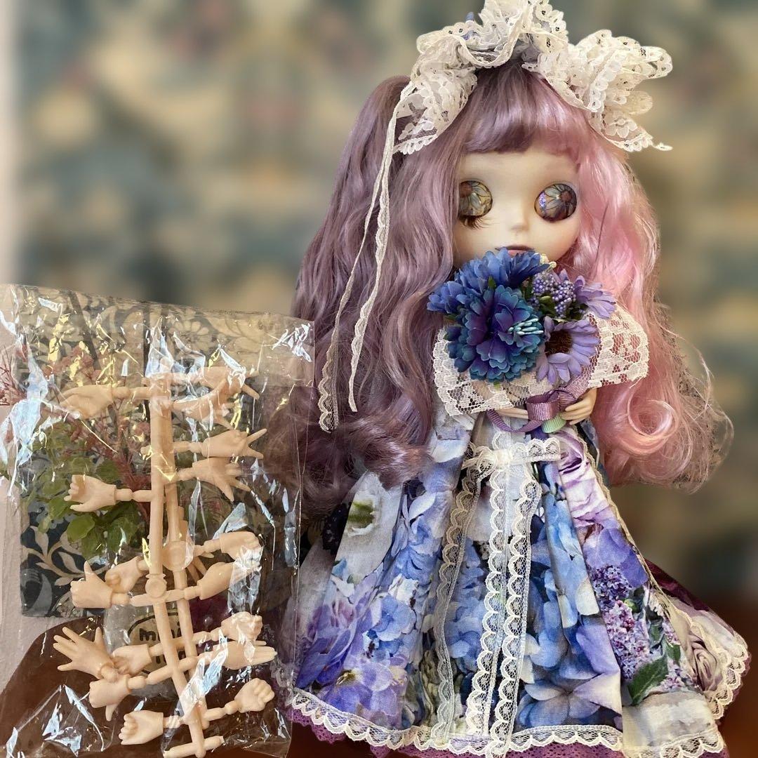 【専用商品です】カスタムアイシードール『花＊ツインテール』ピンク&パープルヘア