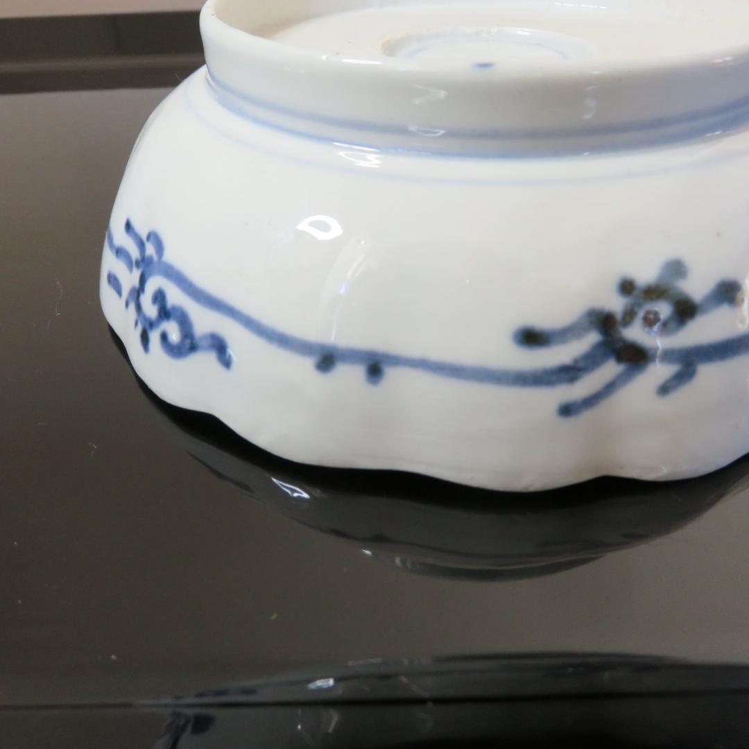 なます皿 5枚 鶉 ウズラ 山水 色絵付け 金彩 古伊万里 蛇の目 江戸 明治