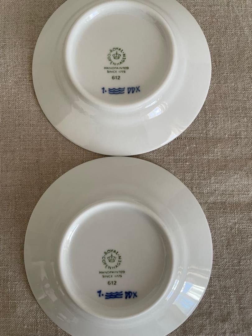 【新品未使用】ロイヤルコペンハーゲン　ブルーフルーテッド　ミニプレート2枚